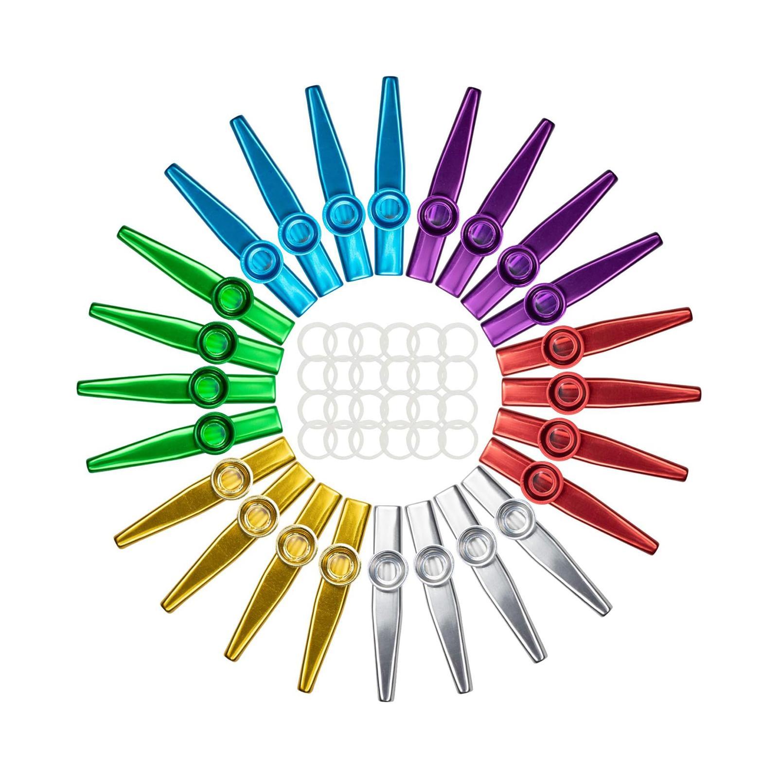 Ukulele Beginner Kit - 24-delige metalen Kazoos voor beginnende mondfluit