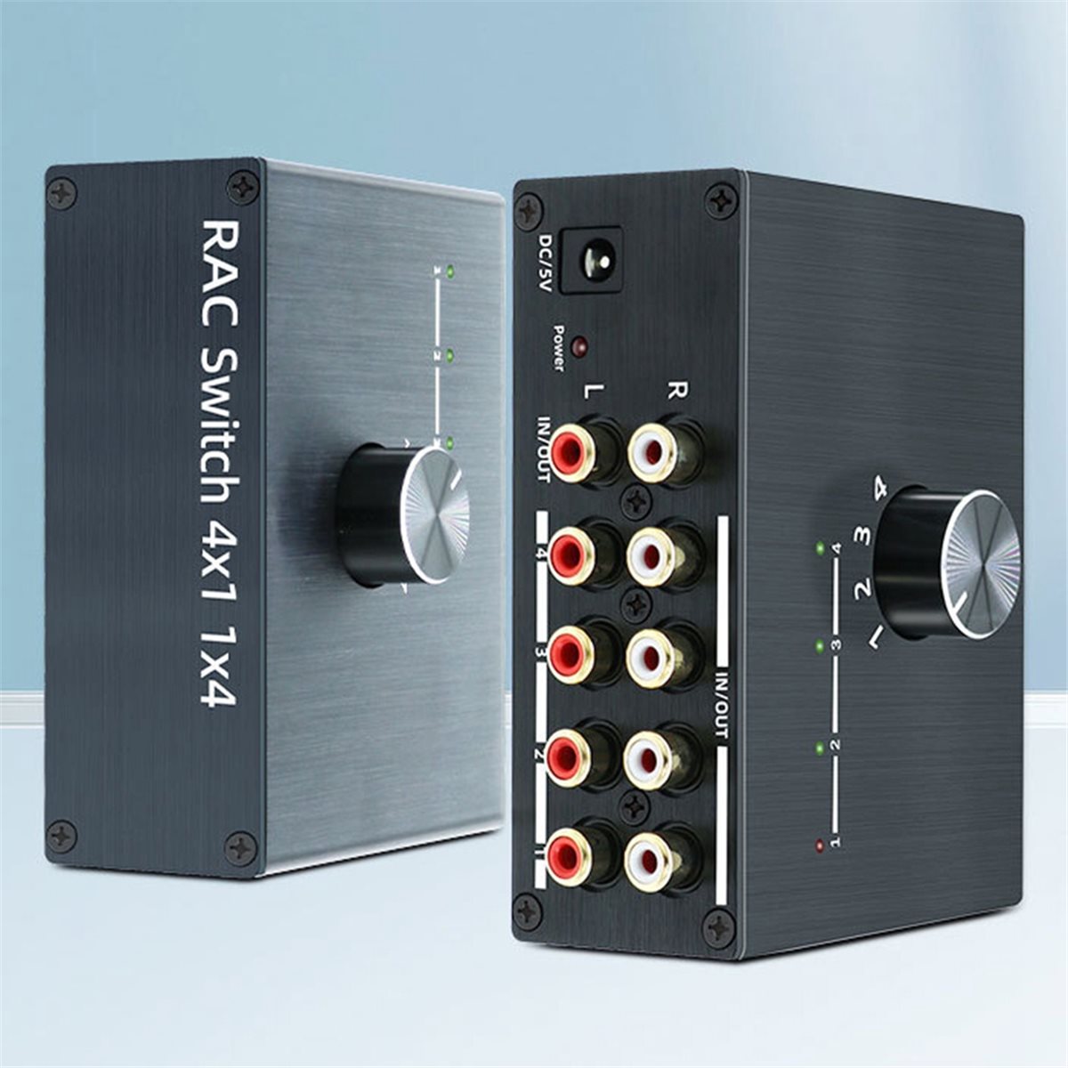 Audio Music Converter - DTC5 4-weg stereo audioschakelaar bidirectioneel met