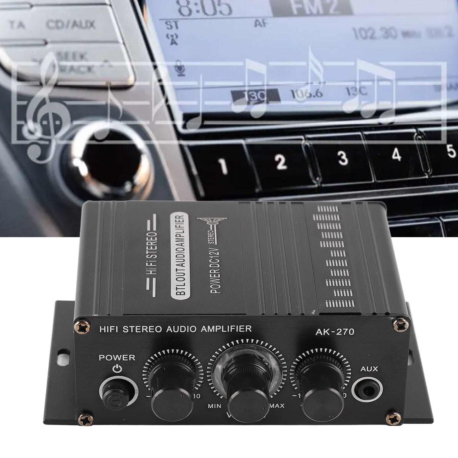 Portable Amplifier Mini - Stereoversterker Motorversterker Stereoversterker 12V Draagbare miniversterker