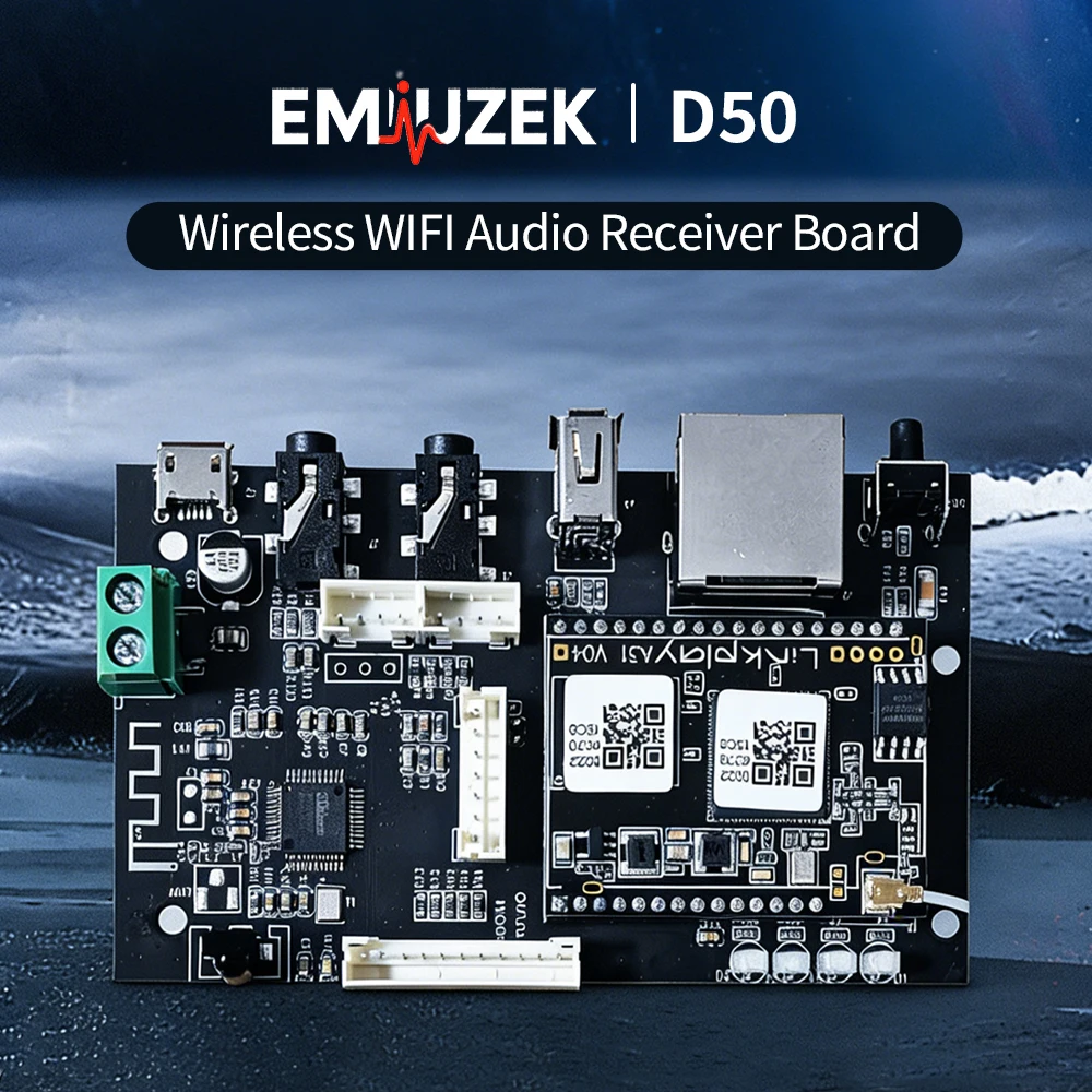 Audio Music By - EMIUZEK D50 draadloze audio-ontvangerkaart Bluetooth WiFi