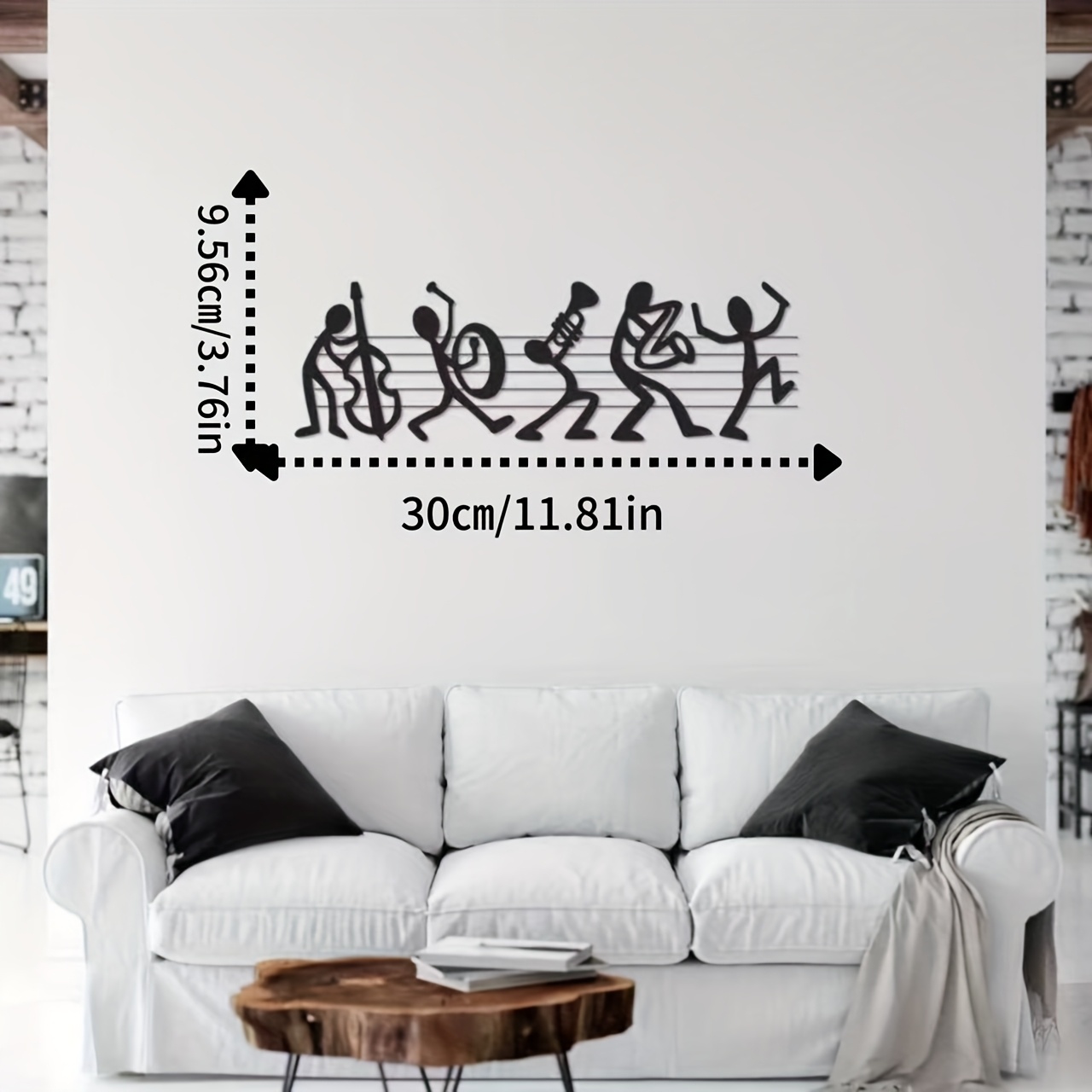 Audio Music Live - Vintage muzieknoot metalen wanddecoratie ijzeren plaquette
