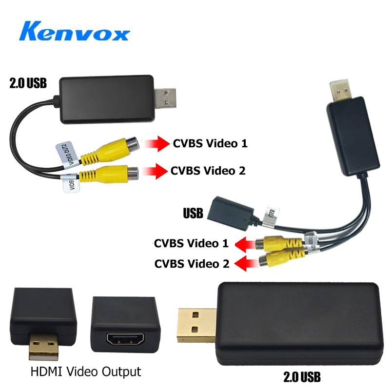 Audio Music Converter - Kenvox Android USB Video-uitgang RCA-kabel AV
