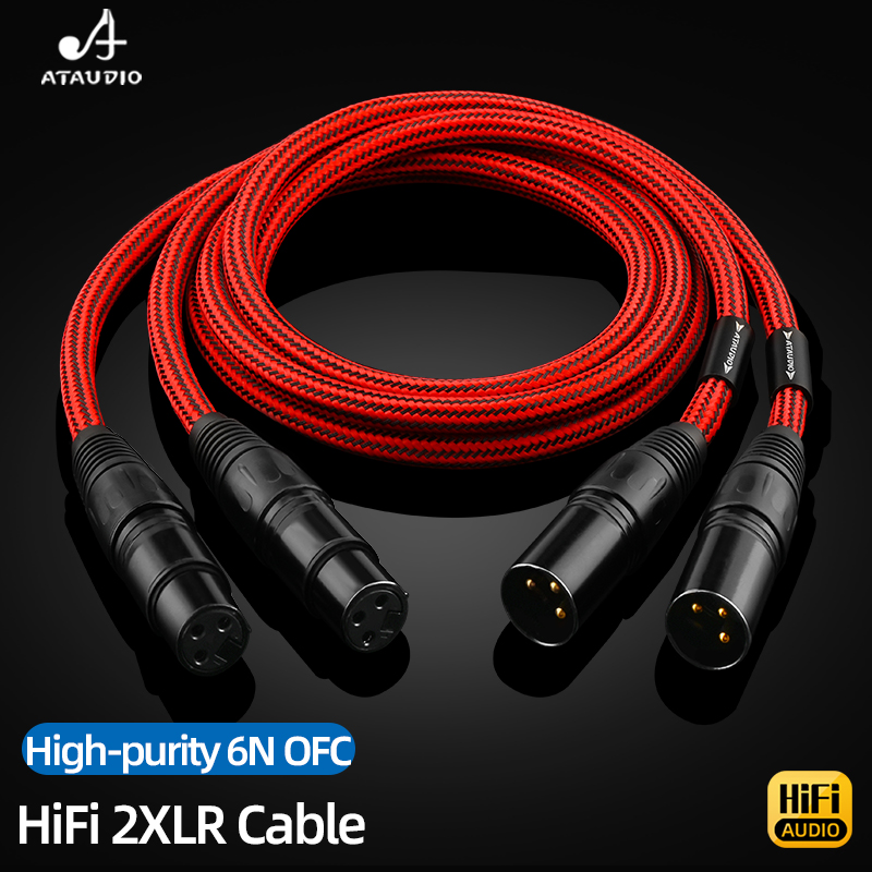 Cable Xlr Balanced - Eén paar hoogwaardige HiFi XLR-kabels 6N