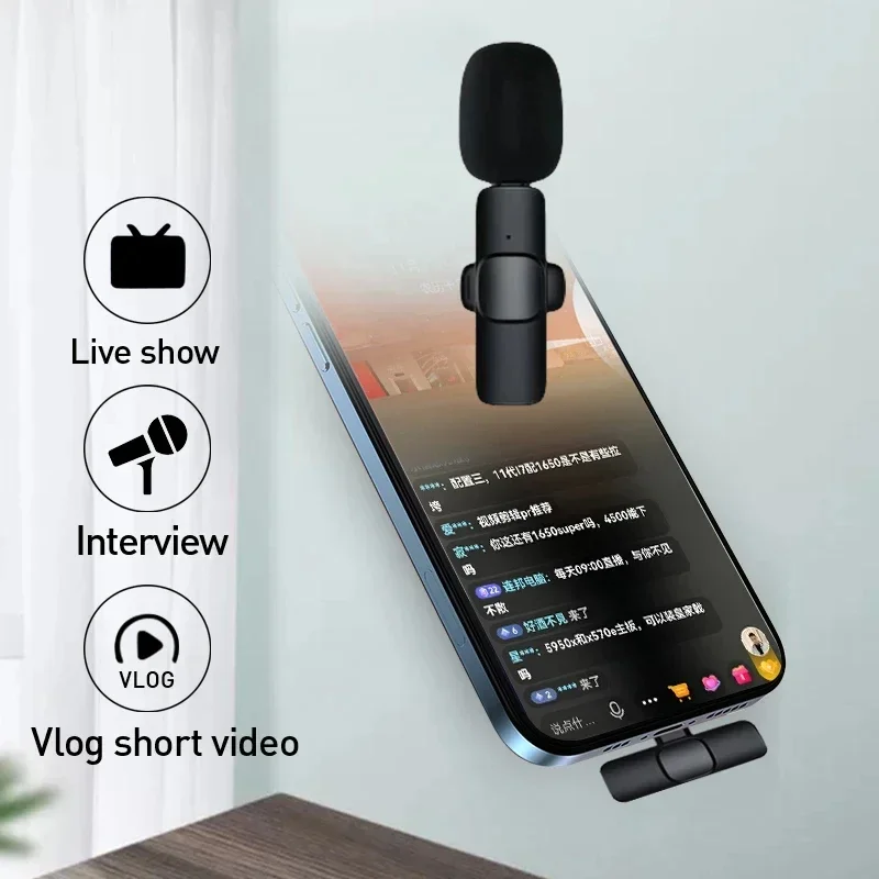 Audio Music Live - Draadloze Lavalier-microfoon 2.4G Mini Mic Draagbare