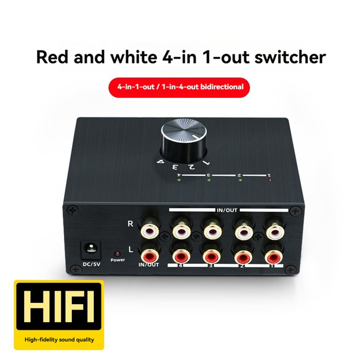 DTC5 4-weg stereo audioschakel - Audio Music Converter recensie en prijs