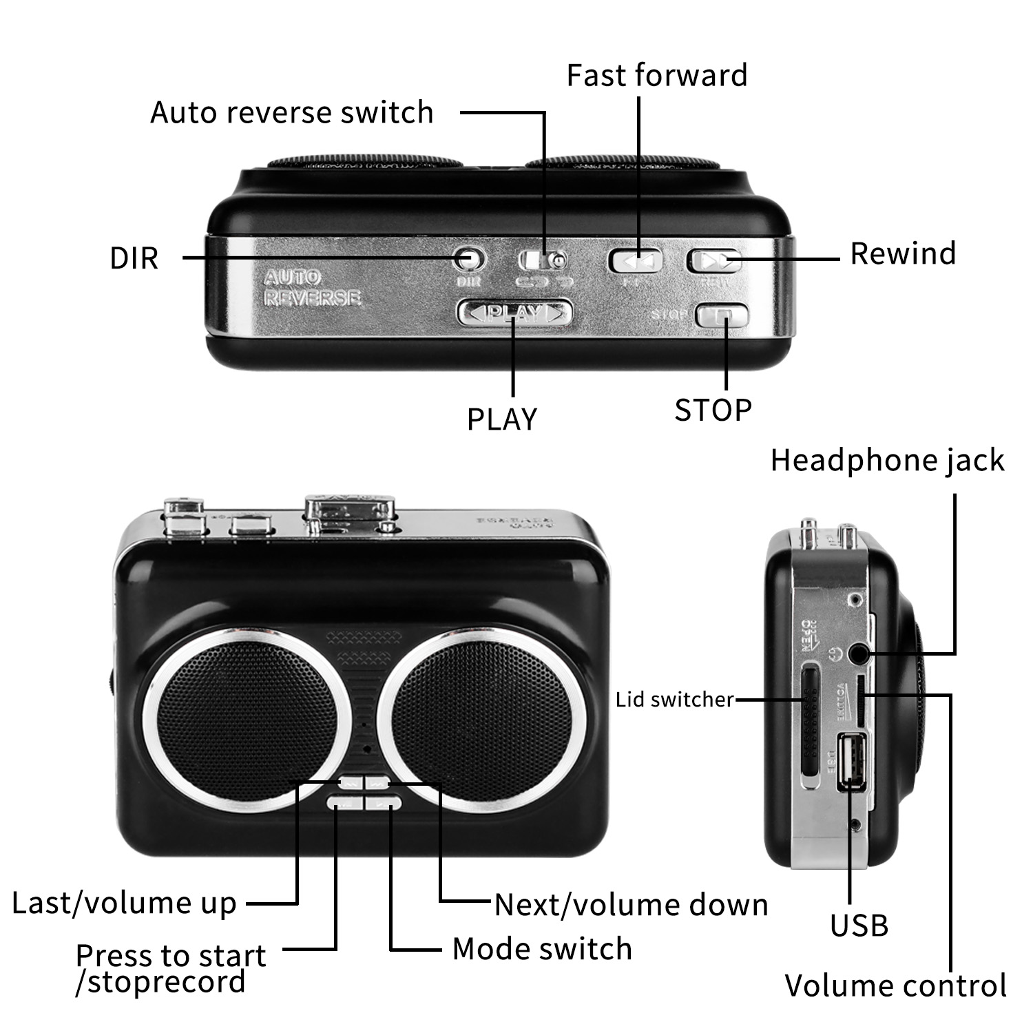 USB-cassettespeler, tape naar  - Audio Music Player Pc recensie en prijs