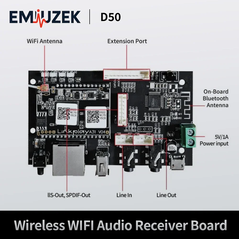 EMIUZEK D50 draadloze audio-on - Audio Music By recensie en prijs