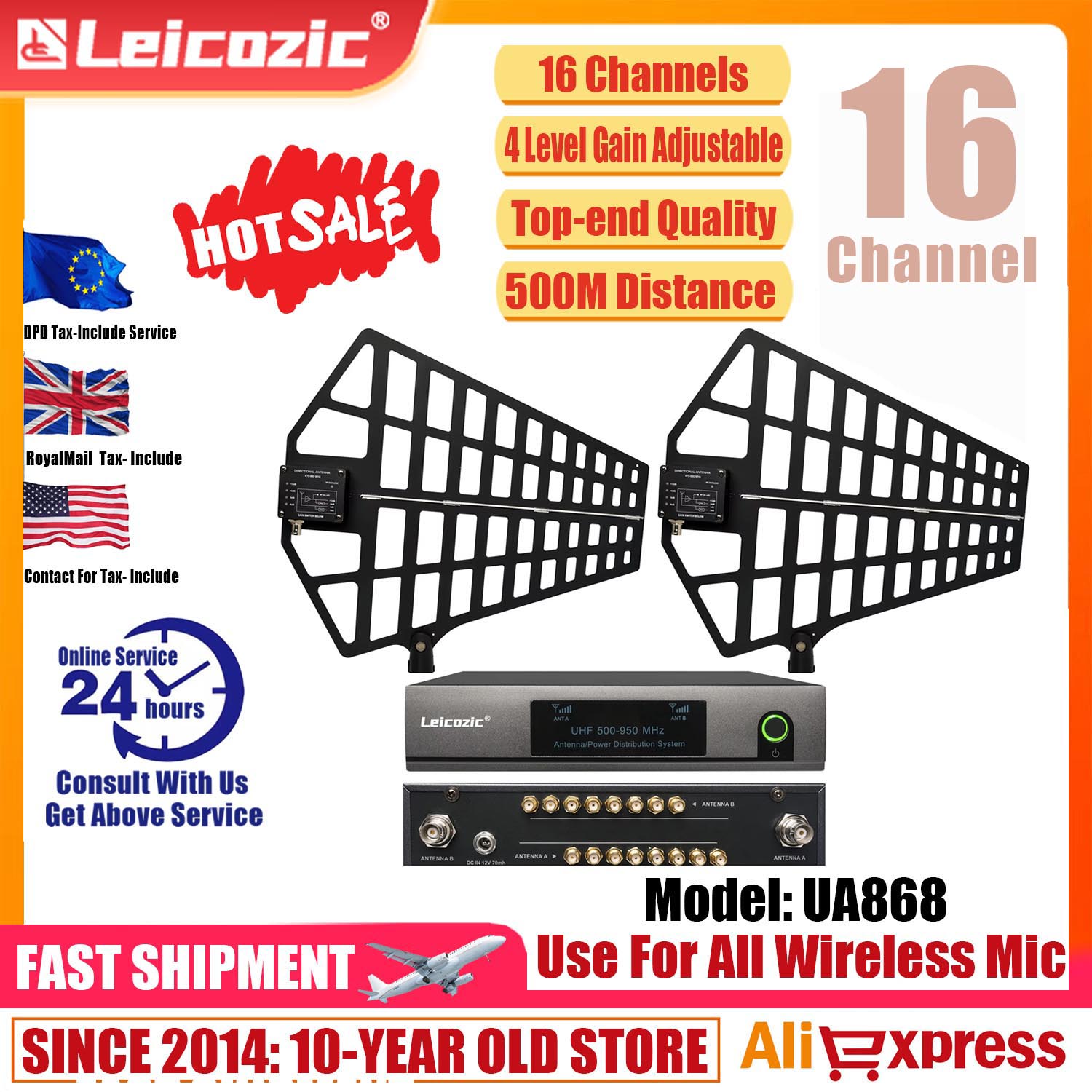Leicozic 8 Kanaals Antenne Dis - Audio And Music Splitter recensie en prijs