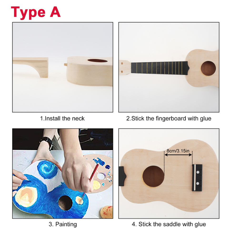 DIY Ukelele 21 Inch Kit Herten - Ukulele Beginner Kit recensie en prijs