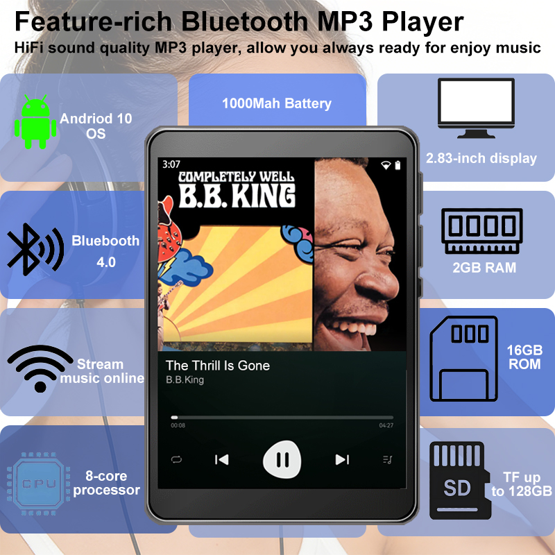 WiFi MP3-speler Android 10 Spo - Audio Music Store recensie en prijs